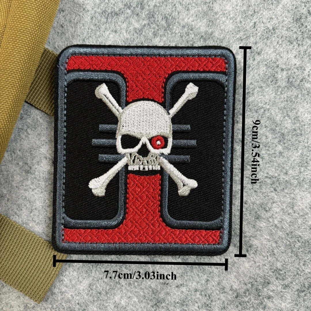 Parche táctico para perro Hunter y K9, tarjeta de esqueleto de Aces, parche bordado de gancho y bucle, brazalete, insignia de moral militar, pegatinas para mochila - imagen 3