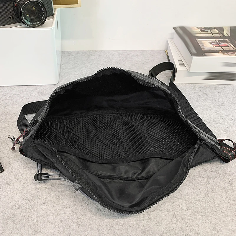 Bolsa de pecho para motocicleta y gimnasio para hombre, almacenamiento grande para viajes al aire libre, compras, riñonera deportiva multifuncional - imagen 3