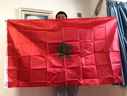 BANDA DE SKY Bandera Marruecos poliéster colgante decoración nacional