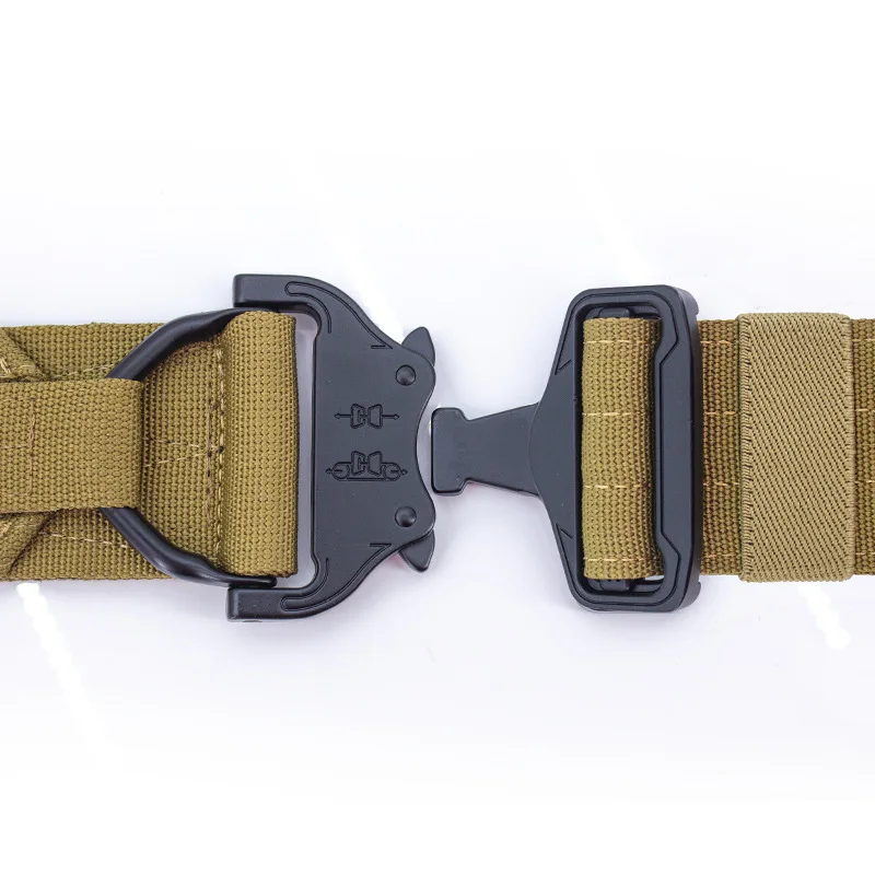 Cinturón táctico doble engrosado, hebilla de liberación rápida, sello de cintura de camuflaje del ejército, hebilla de Metal para exteriores - imagen 3