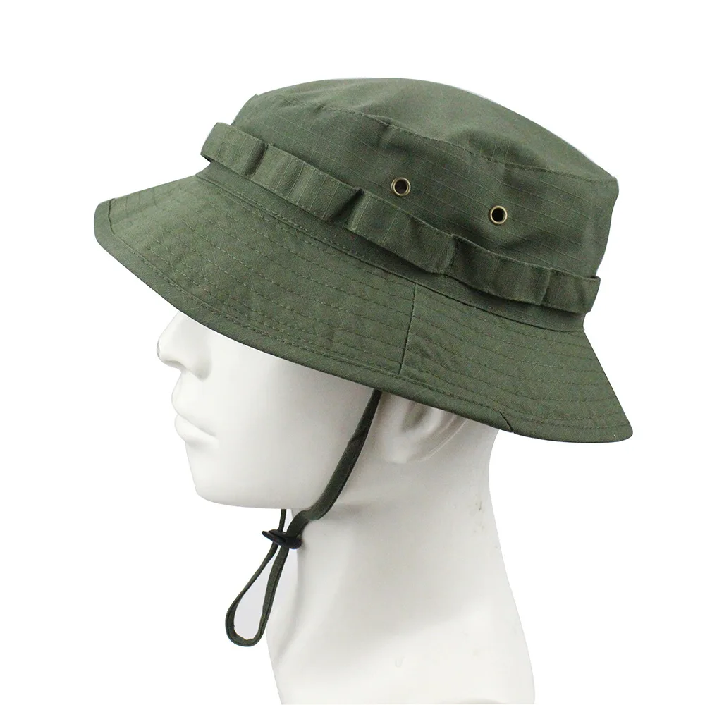 Sombrero de cubo de camuflaje para hombre, protector solar táctico, viajes al aire libre, escalada, pesca, entrenamiento, playa, Panamá, senderismo - imagen 5