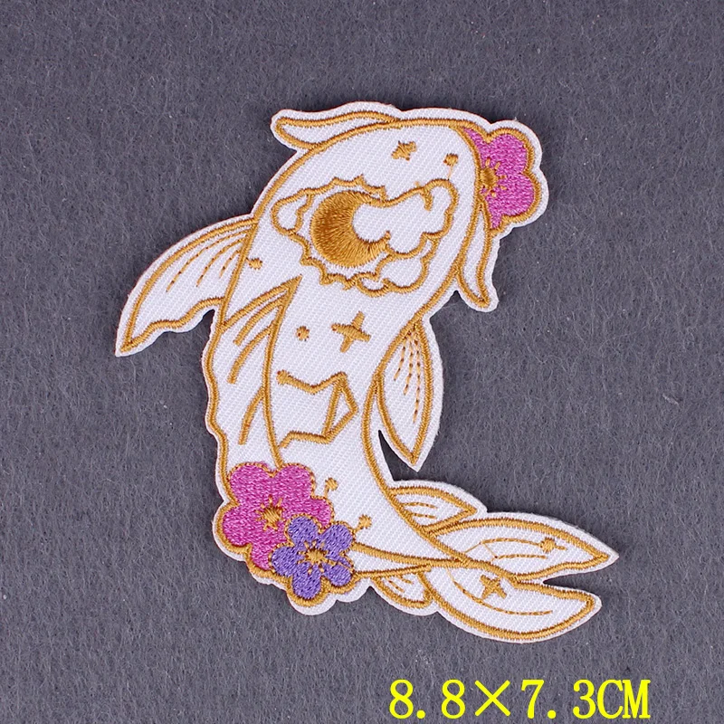 Parche bordado de dibujos animados para ropa, parches termoadhesivos para ropa, rayas, lindo gancho, lazo, parches para planchar - imagen 3