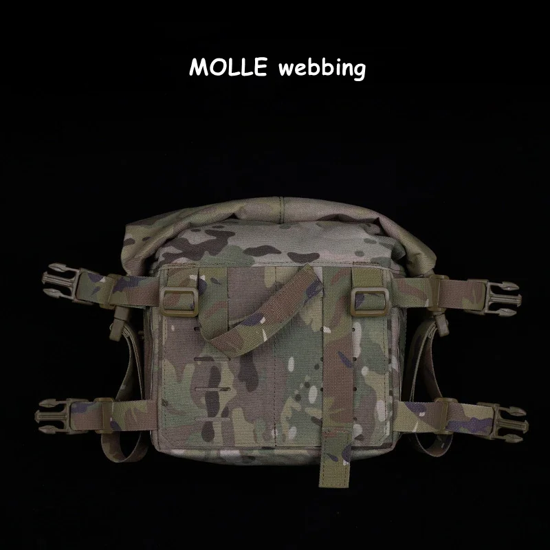 Bolsa táctica MOLLE, chaleco Modular para aparejo de pecho, paquete para entrenamiento Airsoft, chalecos de caza, bolsas expandibles - imagen 5
