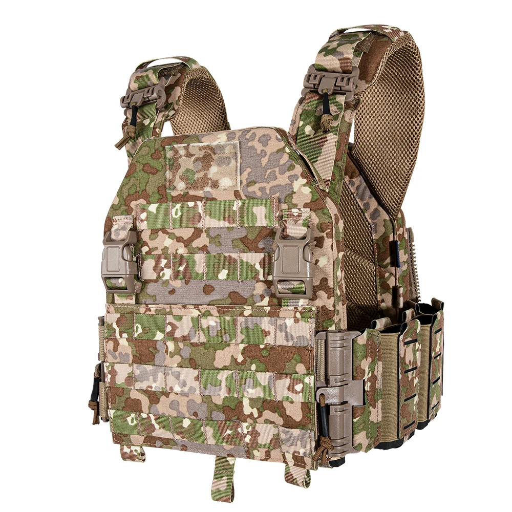 Chaleco táctico de camuflaje Durban para todo terreno, airsoft, liberación rápida, portador de placa Molle, hebilla, placa de asalto, chaleco de caza y paintball - imagen 2