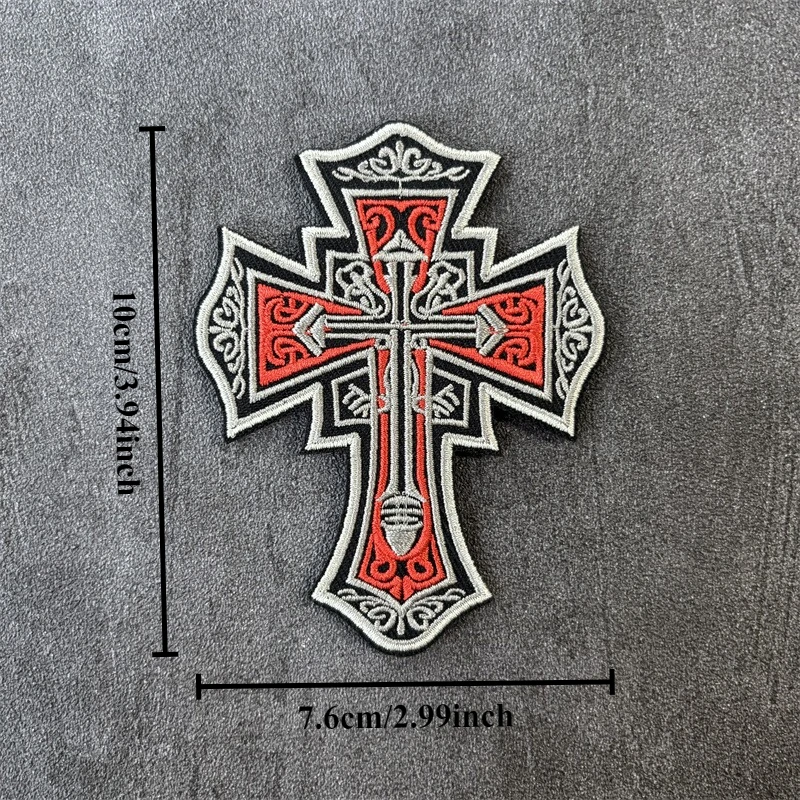 Parche bordado táctico "Cruza templaria" para ropa, insignia de moral, parches con gancho, pegatinas para mochila, brazalete - imagen 5