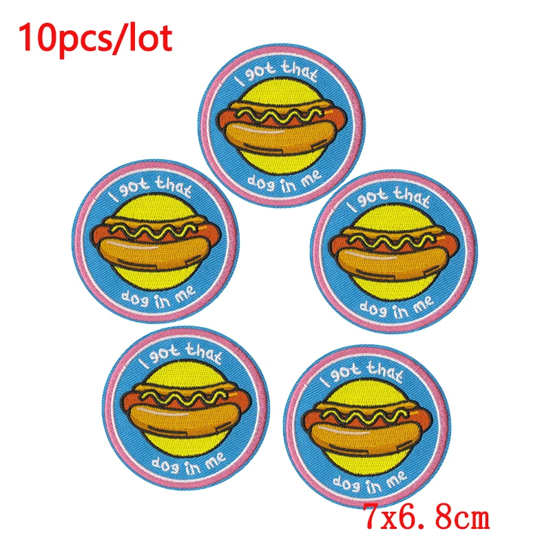 10 unids/lote parche bordado de animales de dibujos animados parches para planchar para ropa parches bordados de pato de Hip Hop para ropa apliques DIY - imagen 3