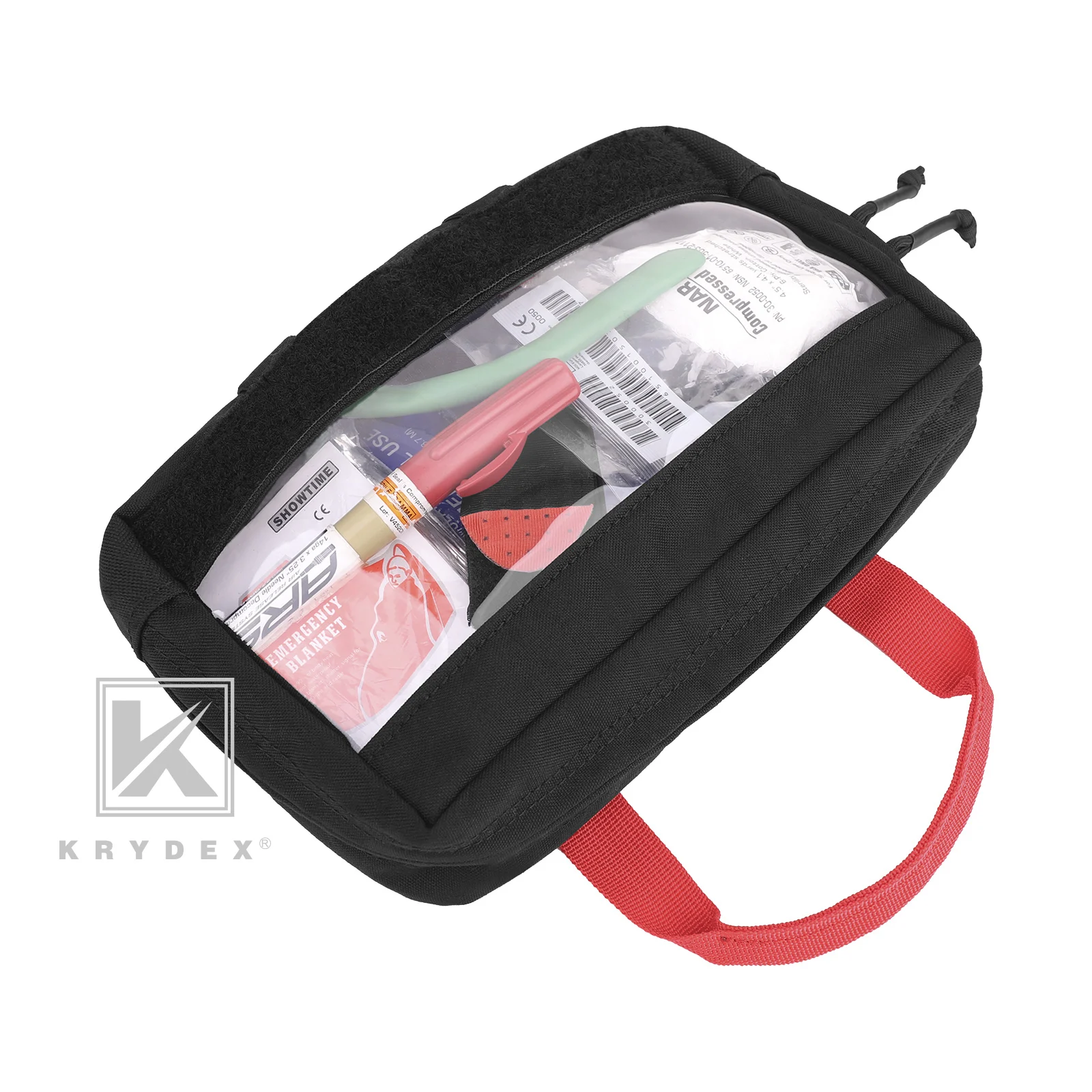 KRYDEX pequeño inserto superior transparente para bolsa de primeros auxilios D3 para Camping viaje organizador de almacenamiento médico supervivencia de emergencia al aire libre - imagen 3