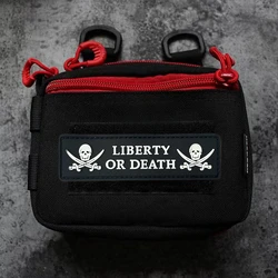Parches tácticos PVC Jolly Roger Liberty or Death para ropa