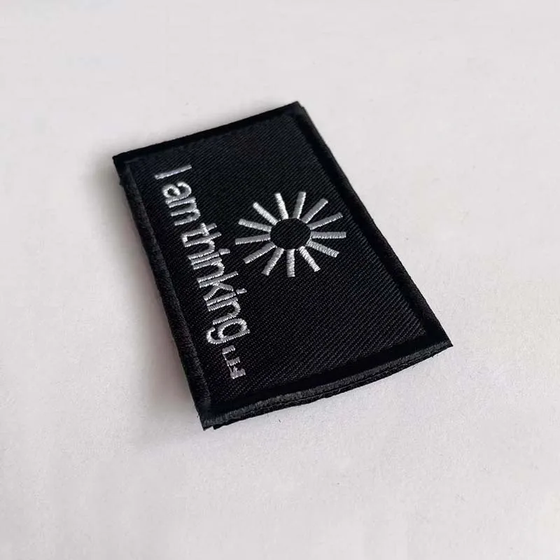 Estoy pensando... Parches bordados con apliques de ropa con emblema de moral táctica con gancho y bucle, insignia inspiradora, pegatinas para mochila - imagen 4