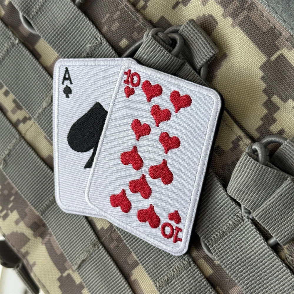 Parche de 21 ojos para tarjetas, insignia de moral táctica, parches bordados de gancho y bucle, ropa, mochila, pegatina con apliques personalizados militares - imagen 4
