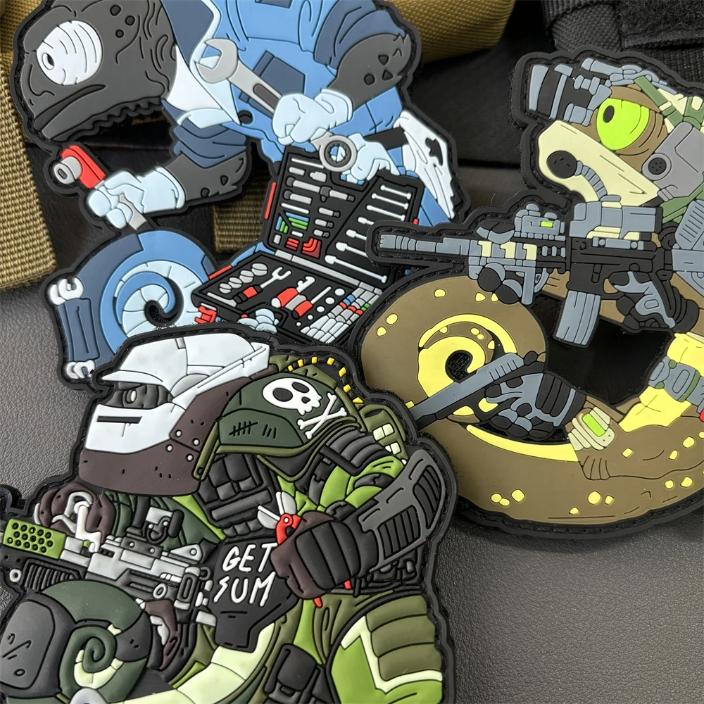 Parche táctico de PVC de la Legión del camaleón, parches de gancho de guerra modernos de Call of Duty, insignia de moral de escuadrón militar, pegatinas para mochila - imagen 3