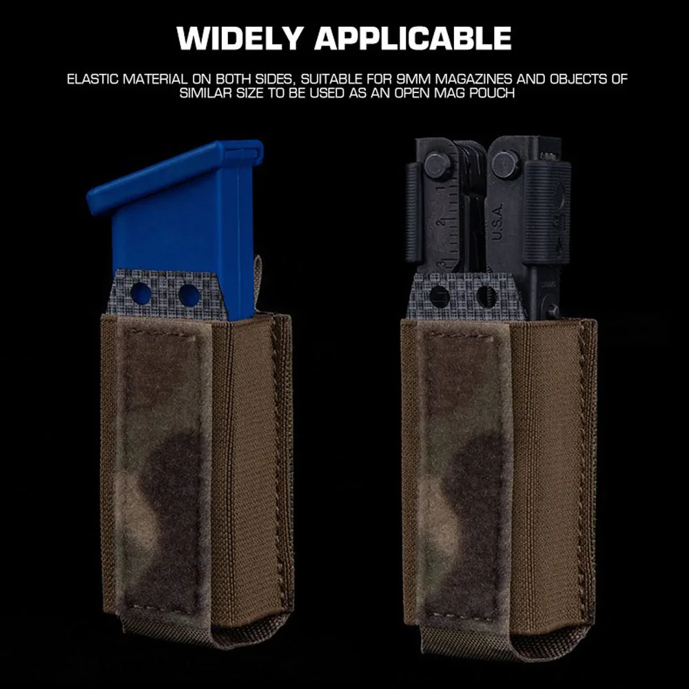 Bolsa táctica Molle de 9mm para cargador de pistola, soporte individual de liberación rápida para caza, tiro, Airsoft Mag, bolsa para linterna, funda para cuchillo - imagen 5