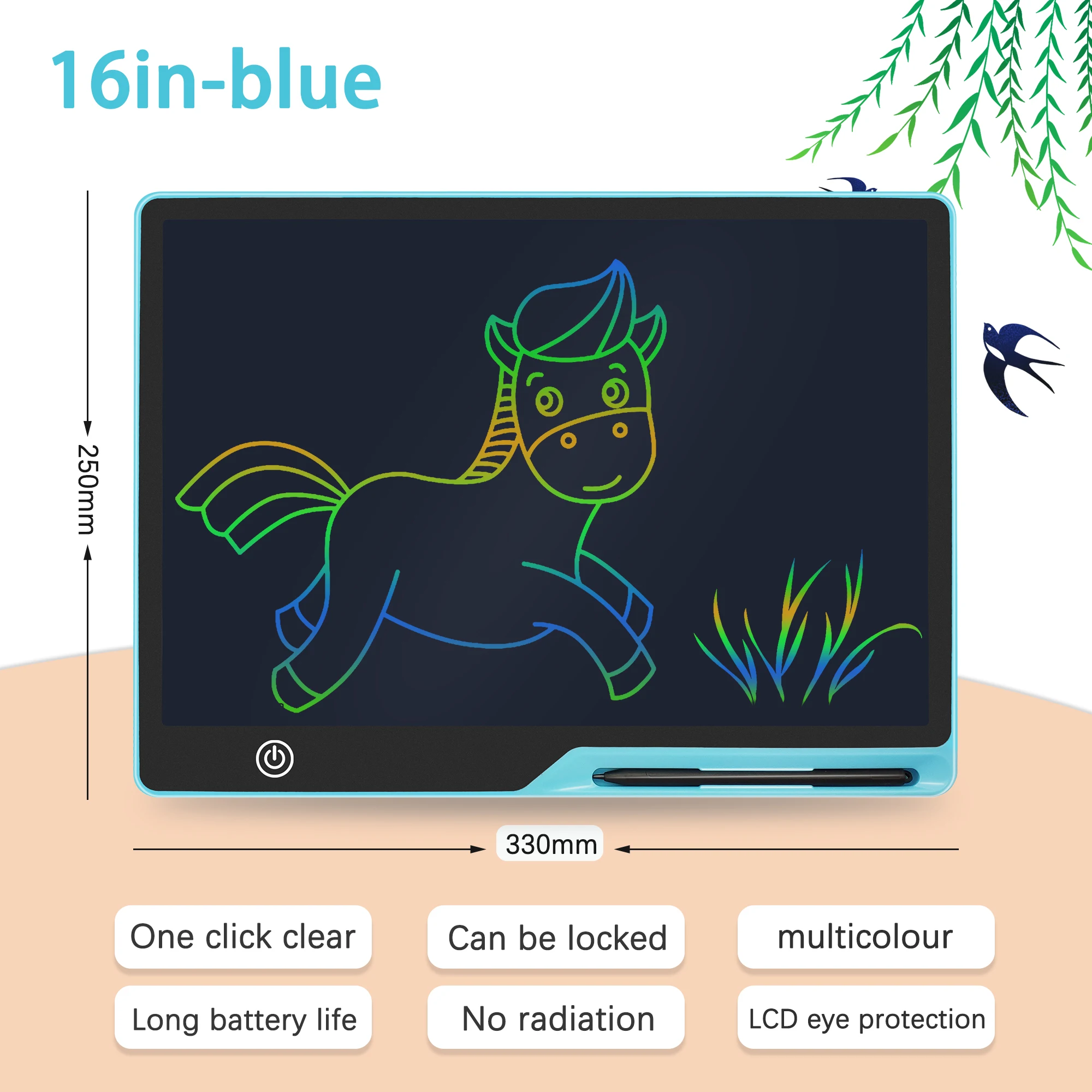 Tableta de escritura LCD recargable para niños y educación - imagen 2