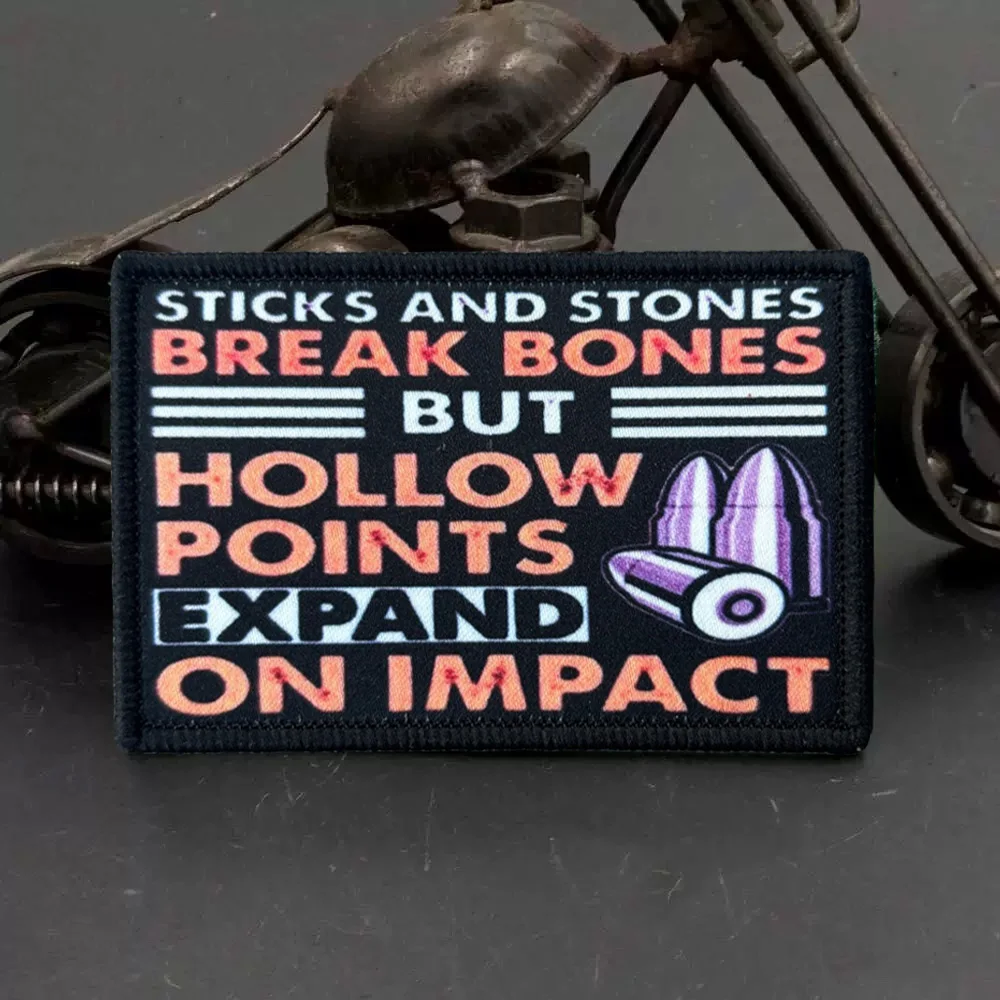 Palos y piedras divertido Meme Velcros parche táctico moral gancho bucle sujetador divertido ejército pegatina insignia para mochila - imagen 4