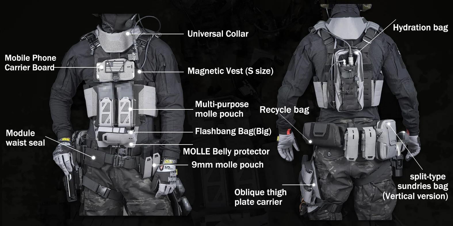 Tactical Molle - Detalle de cierre