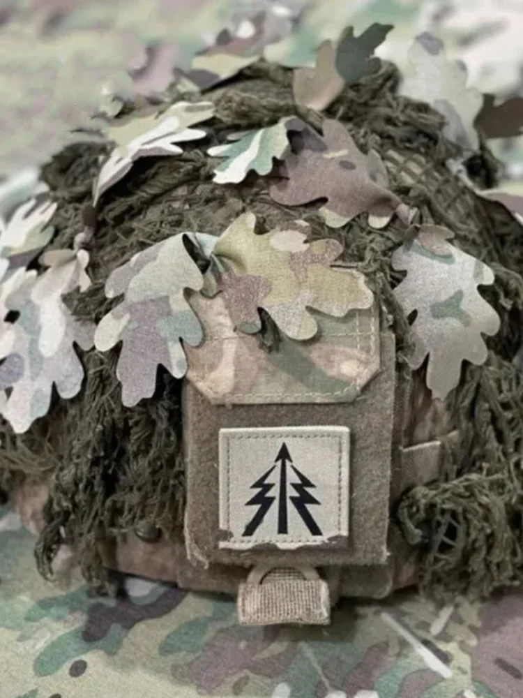 Equipo táctico de juego de guerra, traje Ghillie de camuflaje, tira de tela de camuflaje, artículos DIY para exteriores, tira de disfraz de 15 Uds. - imagen 4