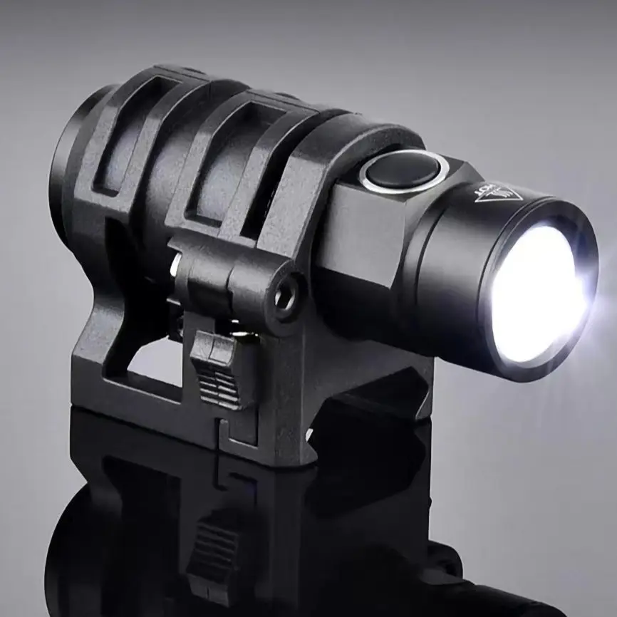 WADSN-Mini arma de Metal, casco rápido, luz estroboscópica Airsoft, Mini linterna blanca, salida LED, luz de caza, ajuste de riel SF de 20mm - imagen 3