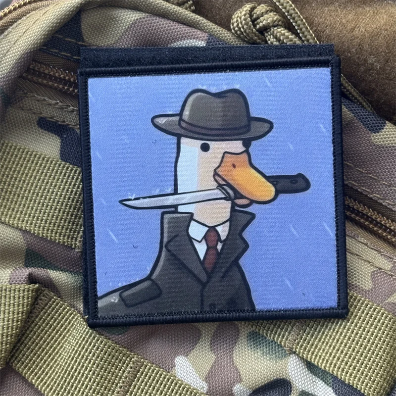 Parche táctico impreso "Cisne" para ropa, insignia de moral, parche militar con gancho, pegatinas para mochila, brazalete - imagen 3