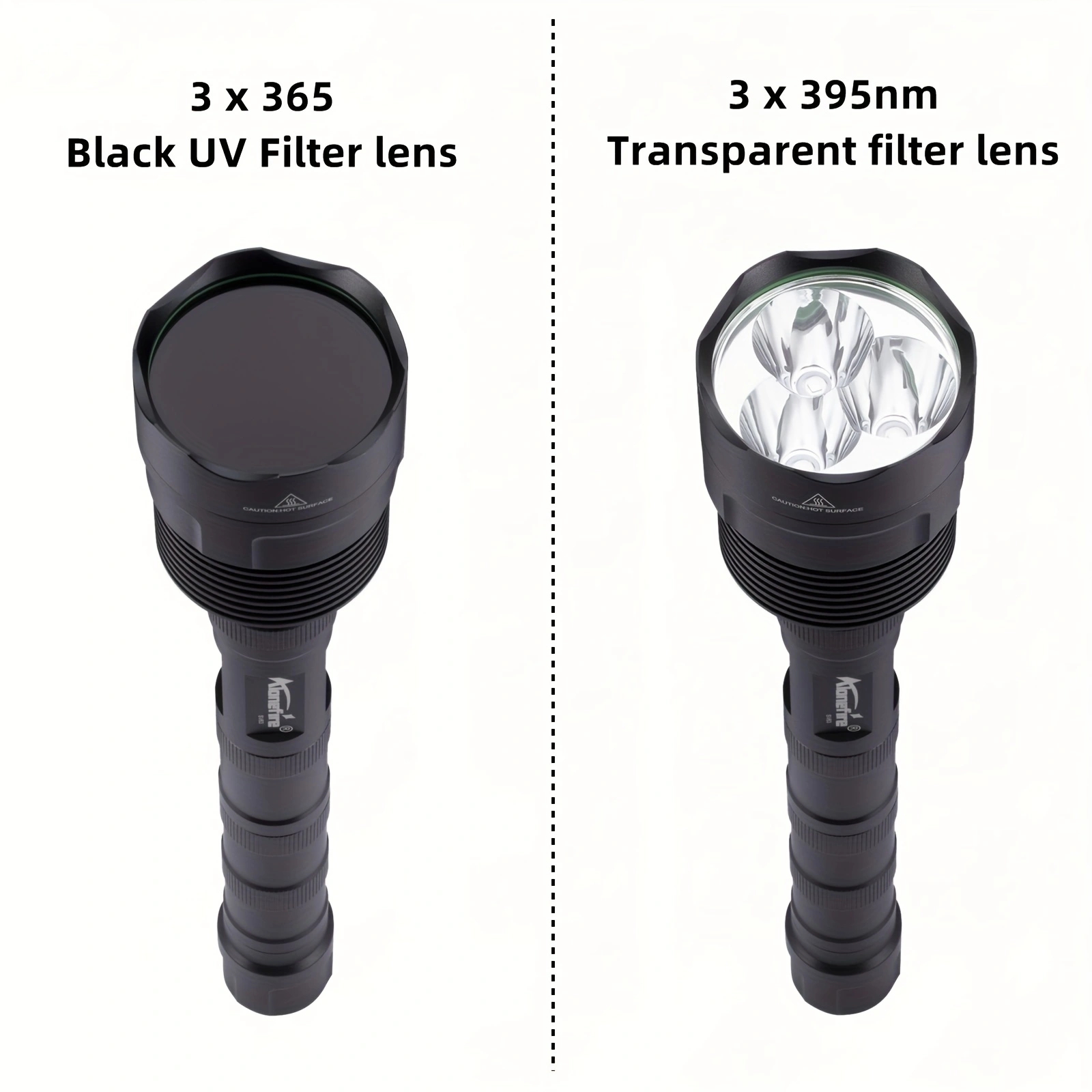 Linterna UV luz negra ultravioleta potente para curado invisible - imagen 2