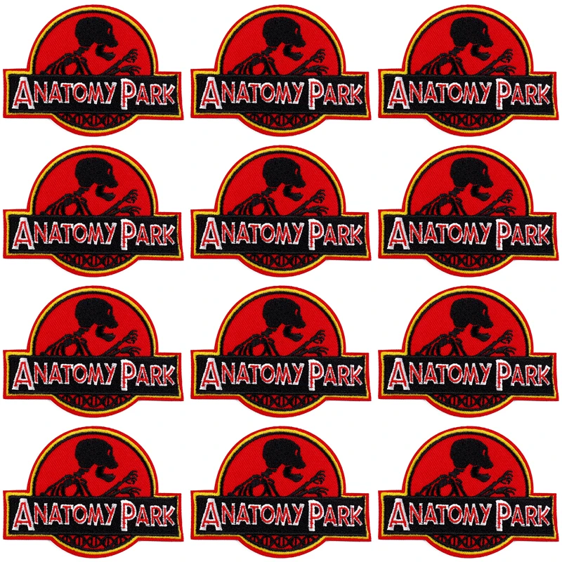 Parche bordado rojo Punk para ropa, en la ropa para planchar parches bordados, pegatinas de bucle de gancho, insignias, 10 unidades por lote - imagen 4