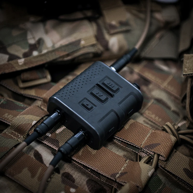 FMA-auriculares tácticos U714/U, PTT, compatible con múltiples enchufes K/ICON, adaptadores de cabeza V20/V60