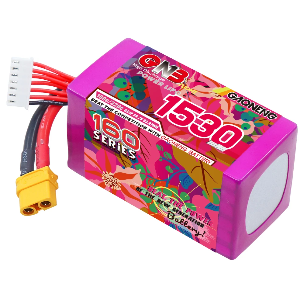 Batería Lipo GNB 6S 22,2 V 1530mAh 160C/320C para Dron RC FPV Quadcopter helicóptero RC coche barco piezas 22,2 V batería recargable - imagen 4