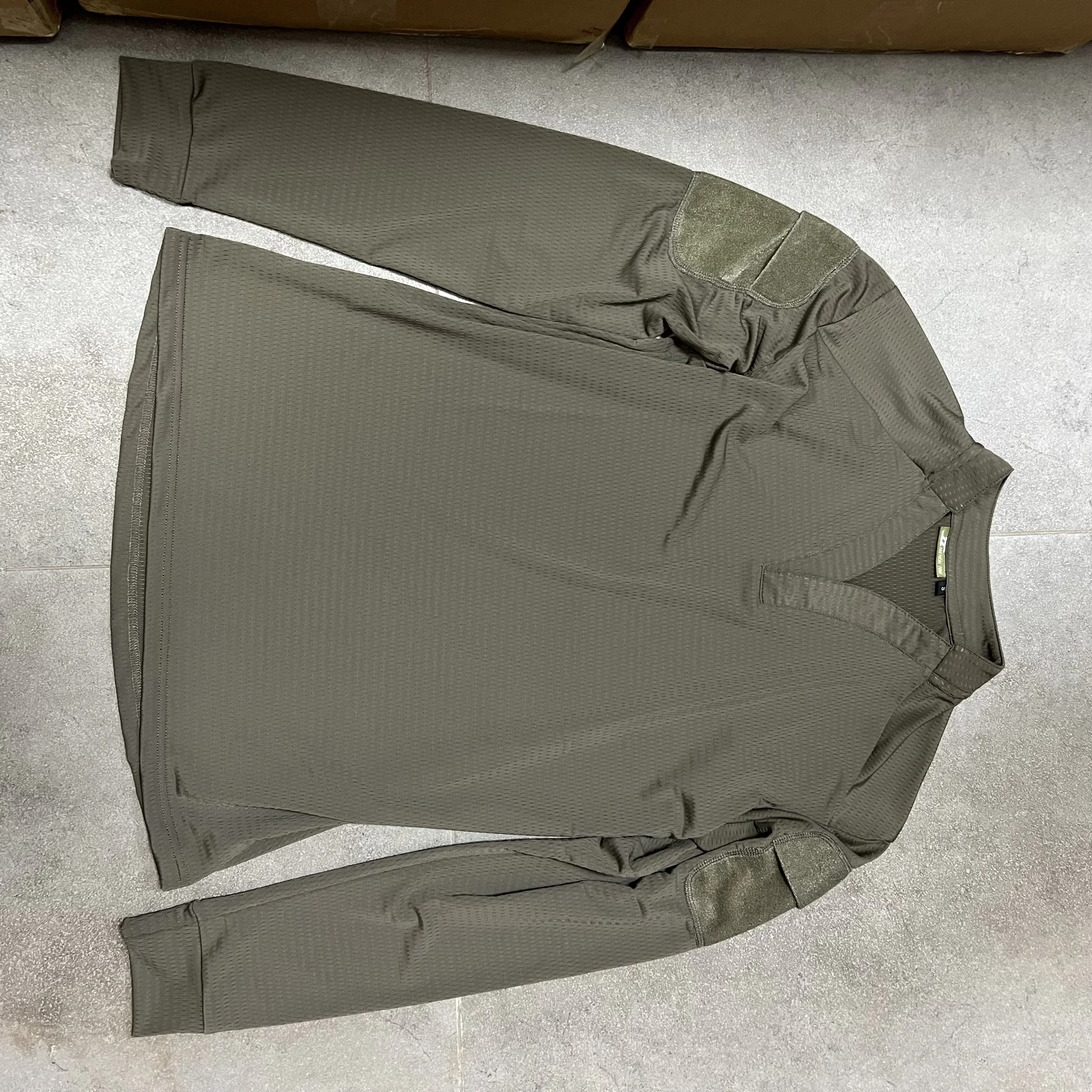 VS Camiseta táctica de manga larga para exteriores, senderismo, montañismo, secado rápido, camiseta con cuello en V que absorbe el sudor - imagen 3