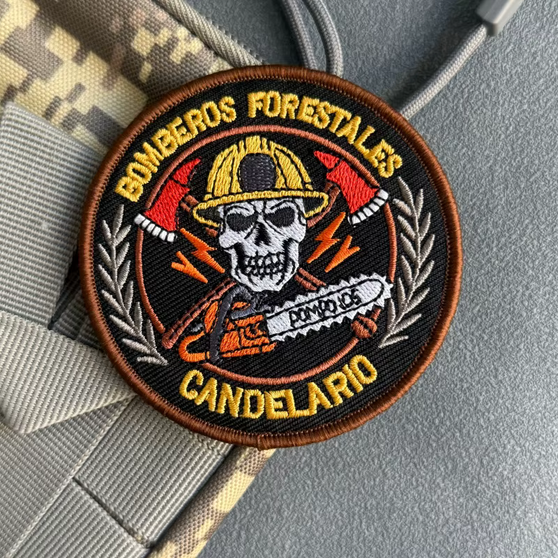 Parche bombero forestal bordado con velcro – Insignia táctica - imagen 5