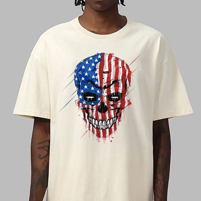 Transferencia Térmica de calaveras coloridas/mariposa Punk, transferencia térmica, esqueleto divertido, transferencia de hierro para ropa, pegatinas DIY para camisetas - imagen 4