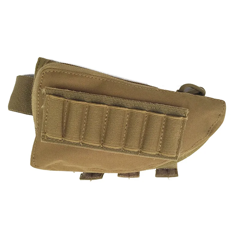 Rifle táctico escopeta Buttstock bala bolsa Rifle Stock munición Shell Nylon revista Molle bolsa soporte para cartuchos arma equipo de caza - imagen 2