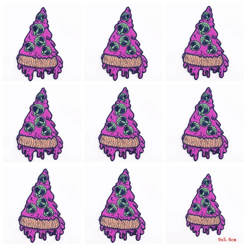 Parches bordados de Alien para ropa, parches termoadhesivos de rayas OVNI, insignias de planetas DIY en mochila, 10 unidades por lote - imagen 5