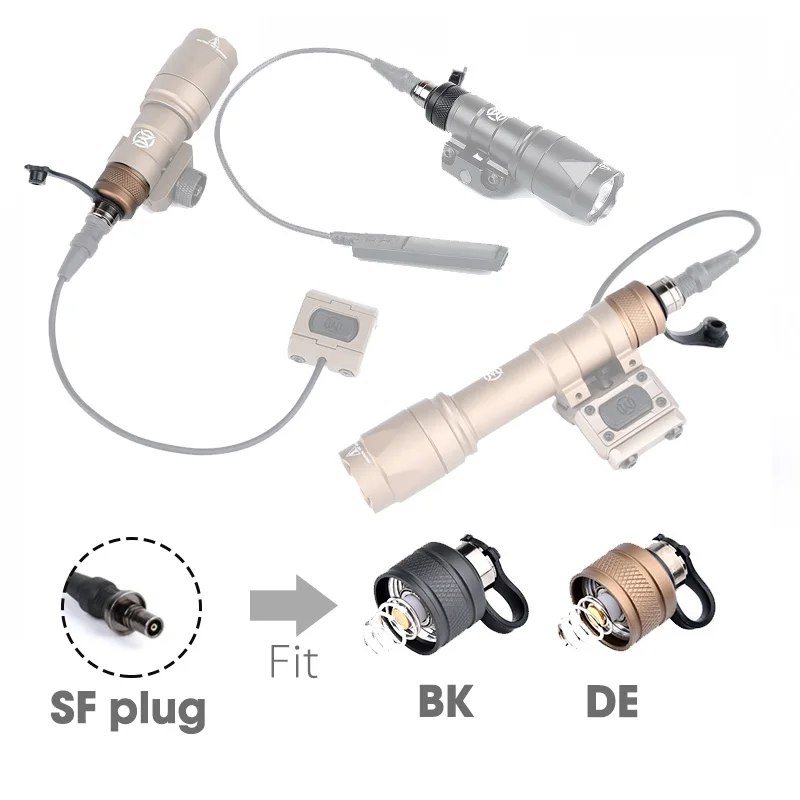 UN interruptor de botón caliente para riel de Picatiny, Control remoto, controlador de presión de doble función, Wapon de caza M300 M600, accesorios de luz - imagen 2