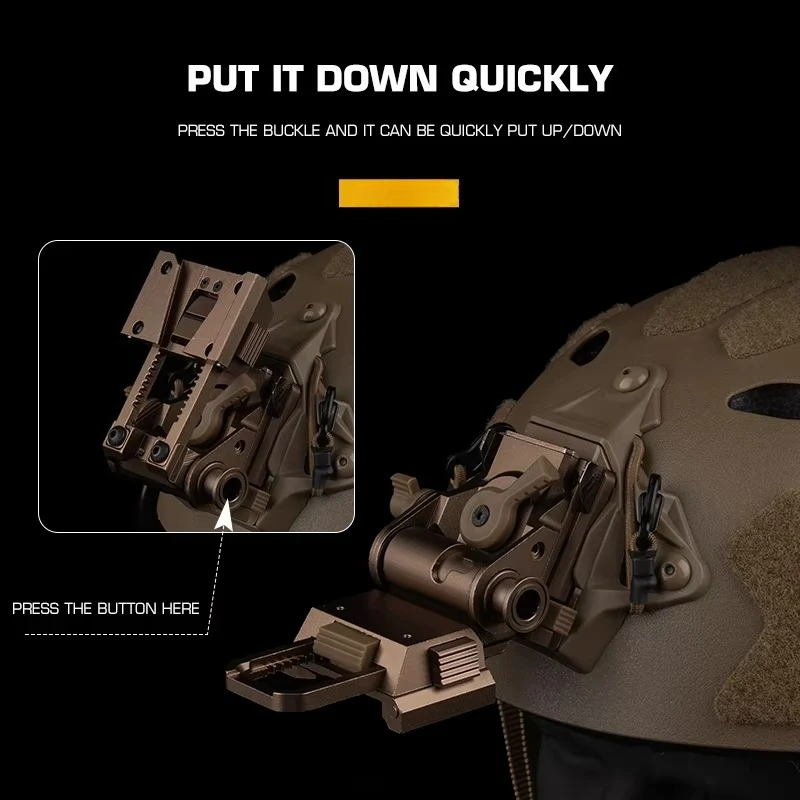 Soporte de casco rápido de montaje de aleación L4G24 NVG para PVS15/18 GPNVG18, soporte para gafas de visión nocturna, equipo para casco - imagen 5