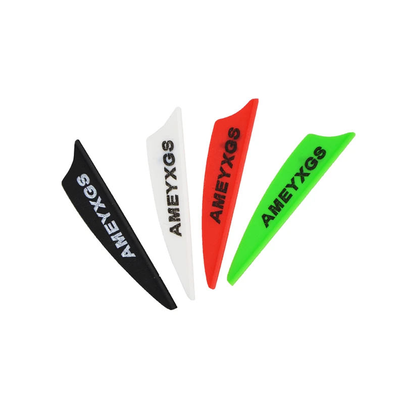 36 Uds 2/3/4 "flecha de tiro con arco Fletches escudo de plumas paletas de goma para arco tiro al aire libre práctica de caza flecha Fletching - imagen 3