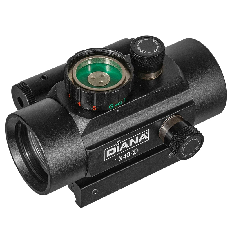 DIANA-mira telescópica de punto rojo con láser rojo, mira óptica táctica, compatible con Rifle de riel de 11/20mm, 1x40 - imagen 5