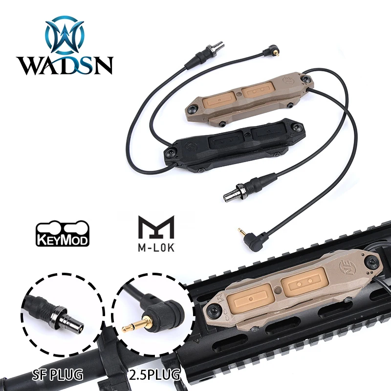 WADSN interruptor de presión dual remoto aumentado para DBAL A2 PEQ15 NGAL Laser/Surefir M600 M300, linterna táctica, botón Weponlight - imagen 4