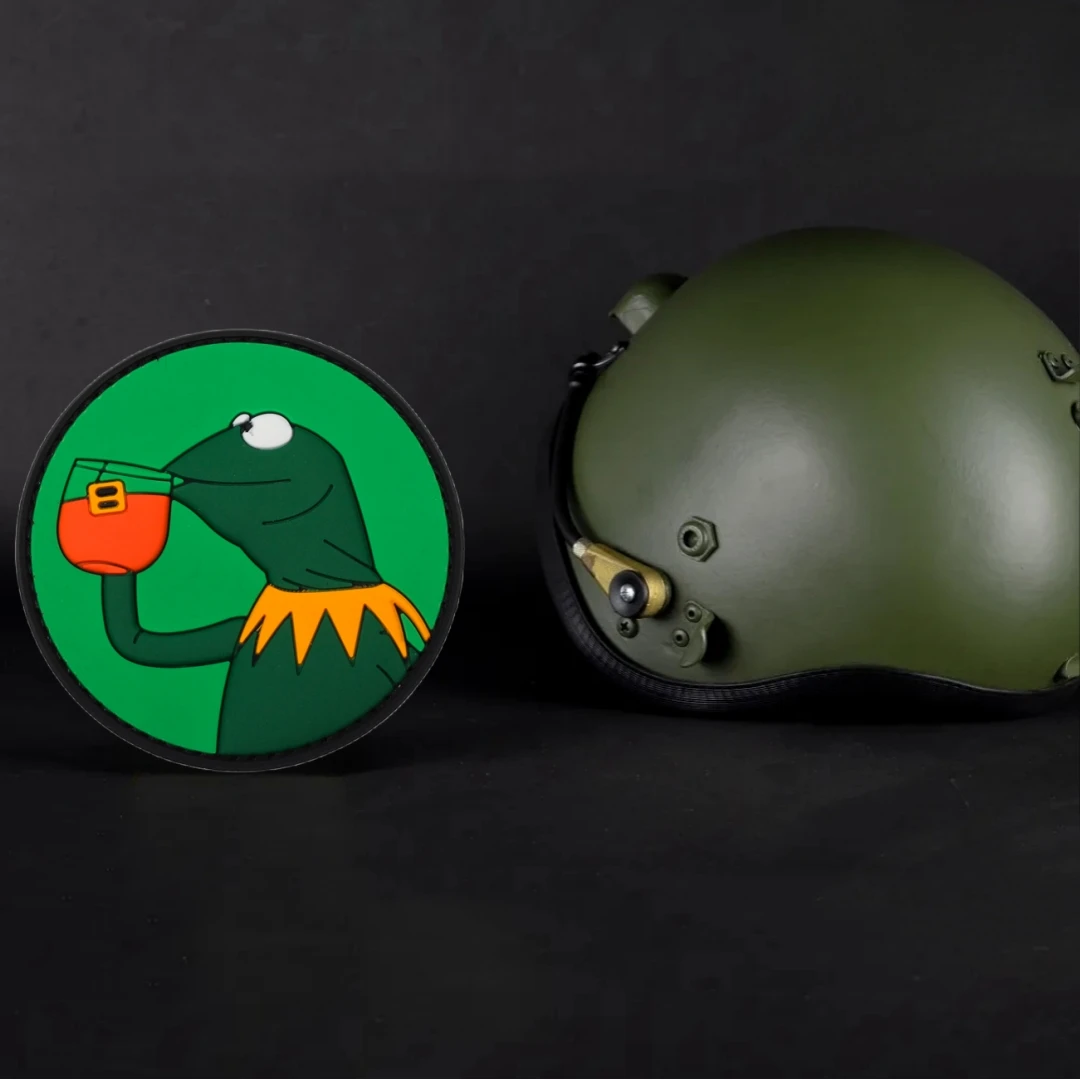 Emblema táctico de agua potable de rana, insignias de moral de PVC en mochila, pegatina decorativa, parches de gancho y bucle para ropa - imagen 5