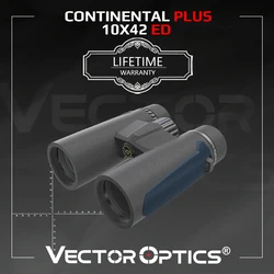 Vector Optics Continental Plus 10x42 Prisma de techo Binocular Lente ED con retícula de alcance para altura y distancia de juez IPX7 resistente al agua