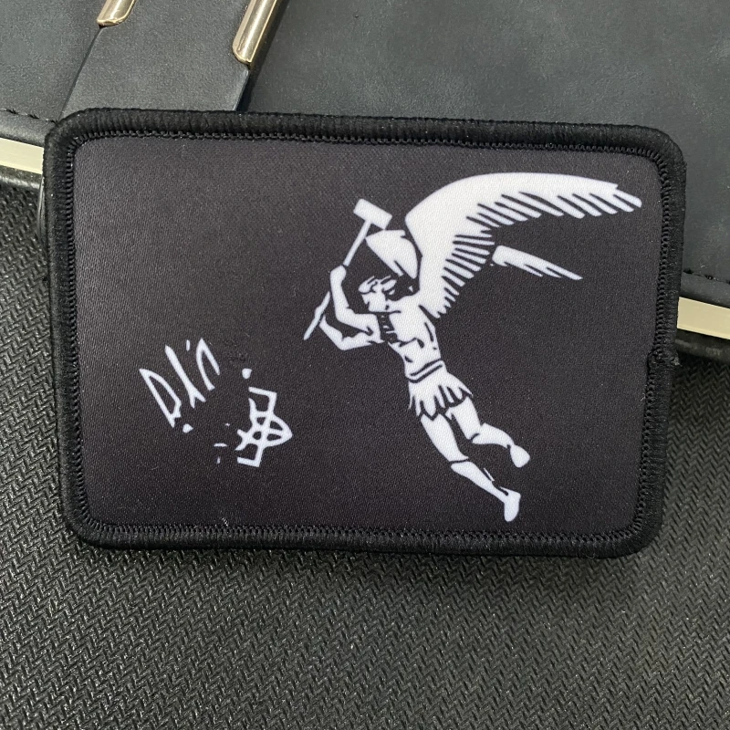Angel Kills Diablo insignia de moral táctica Ángel ucraniano gancho y bucle parches militares Edward ropa mochila pegatinas - imagen 3