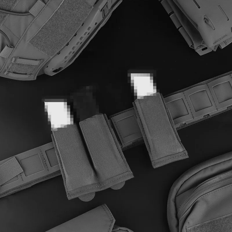 Bolsa para revista individual elástica ligera, 9mm.40.45ACP, Airsoft, caza, tapa abierta, bolsa magnética rápida, bolsa para cinturón de caza Molle - imagen 2