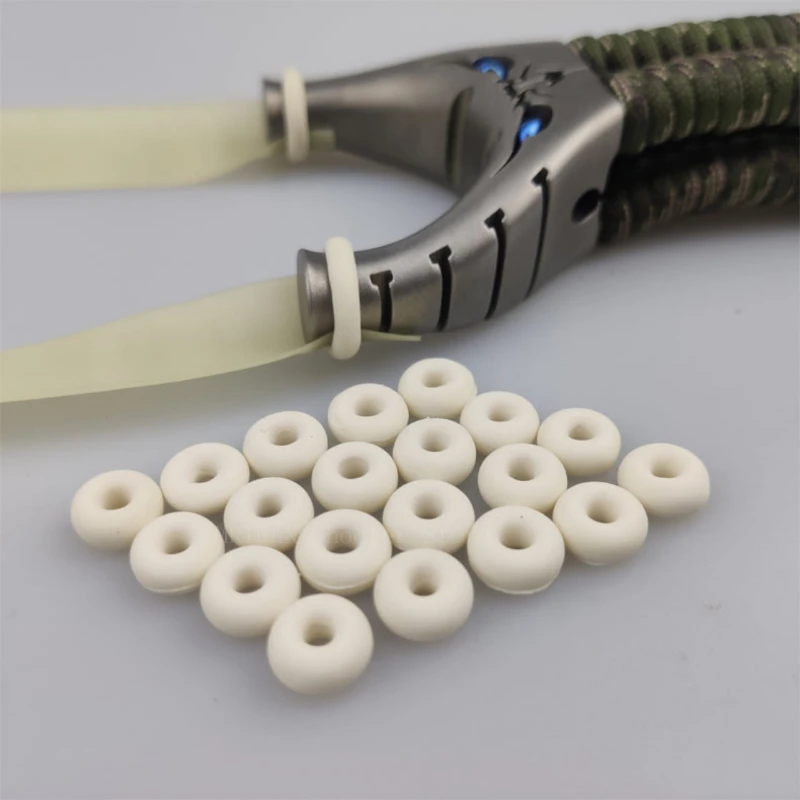 Bandas de goma para atar tirachinas, anillos de goma, cabeza de arco para tirachinas, bandas de goma planas, accesorios para tirachinas de instalación rápida - imagen 2