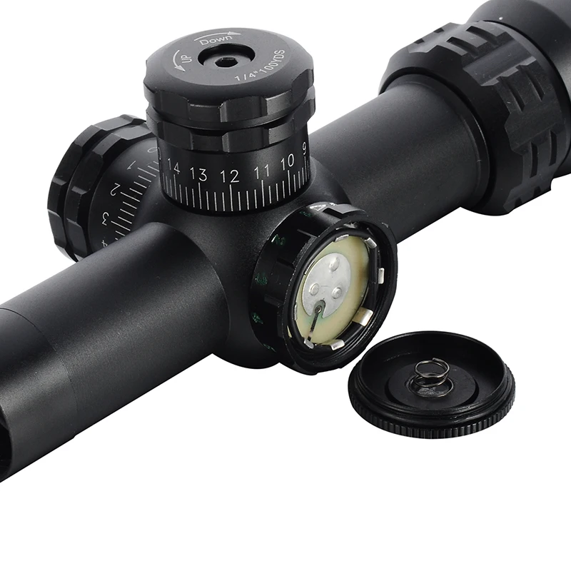 Mira óptica compacta 2-8x20, mira telescópica iluminada roja y verde para Rifle con bloqueo de ajuste, mira telescópica para caza - imagen 5