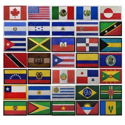 Brazalete táctico bordado con banderas Latinoamérica y Caribe