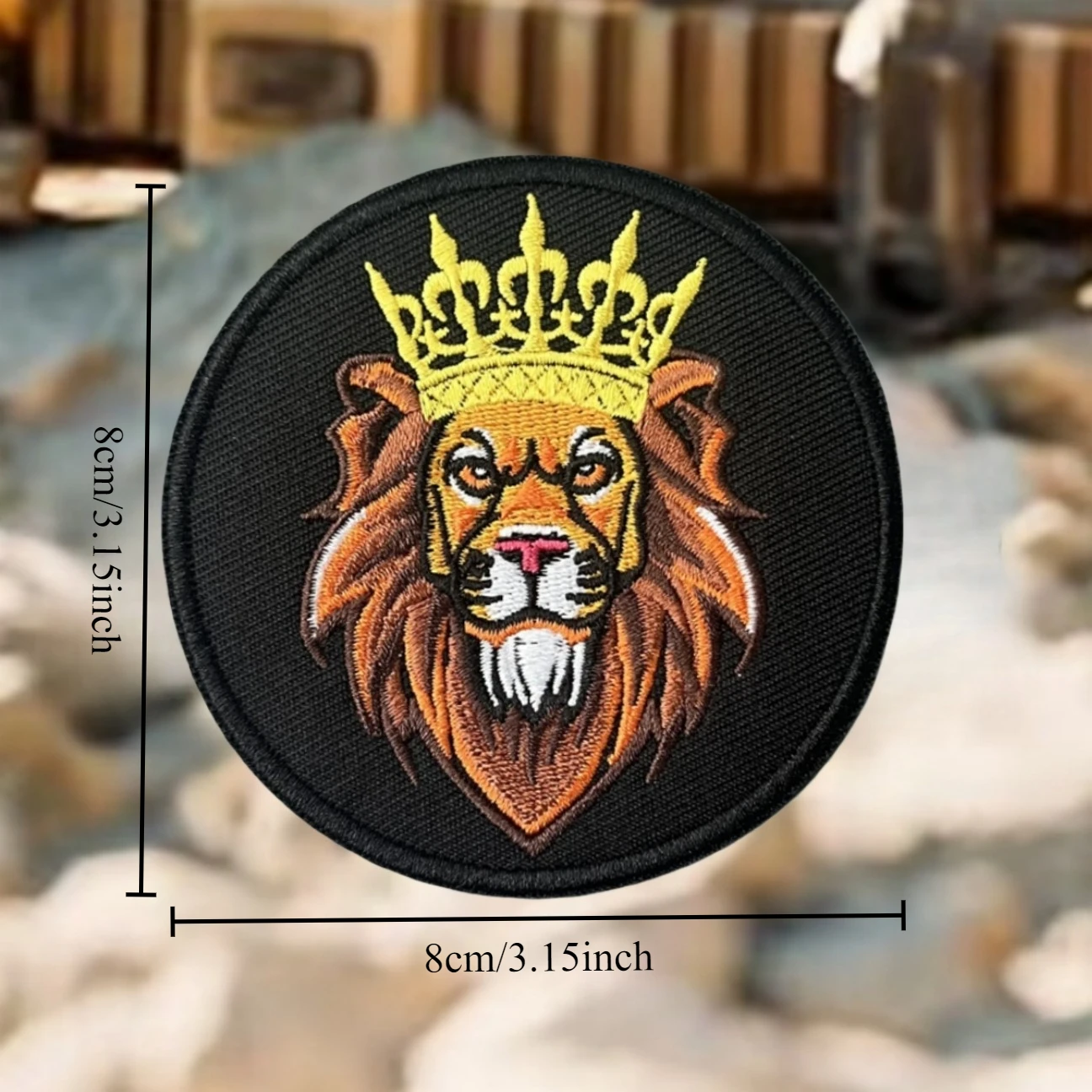 Insignia de moral divertida de León, parches bordados para ropa, brazalete militar táctico, gancho y bucle, accesorios para mochila, pegatinas - imagen 2