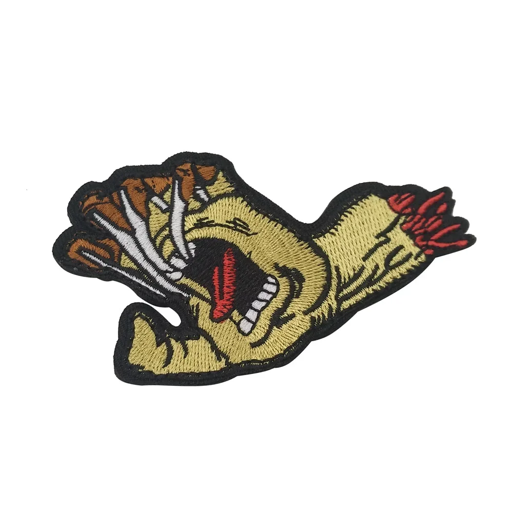 Parches bordados de pesadilla en Santa Cruz, insignias tácticas con gancho y bucle de mano azul, apliques para ropa, mochila decorativa DIY - imagen 4