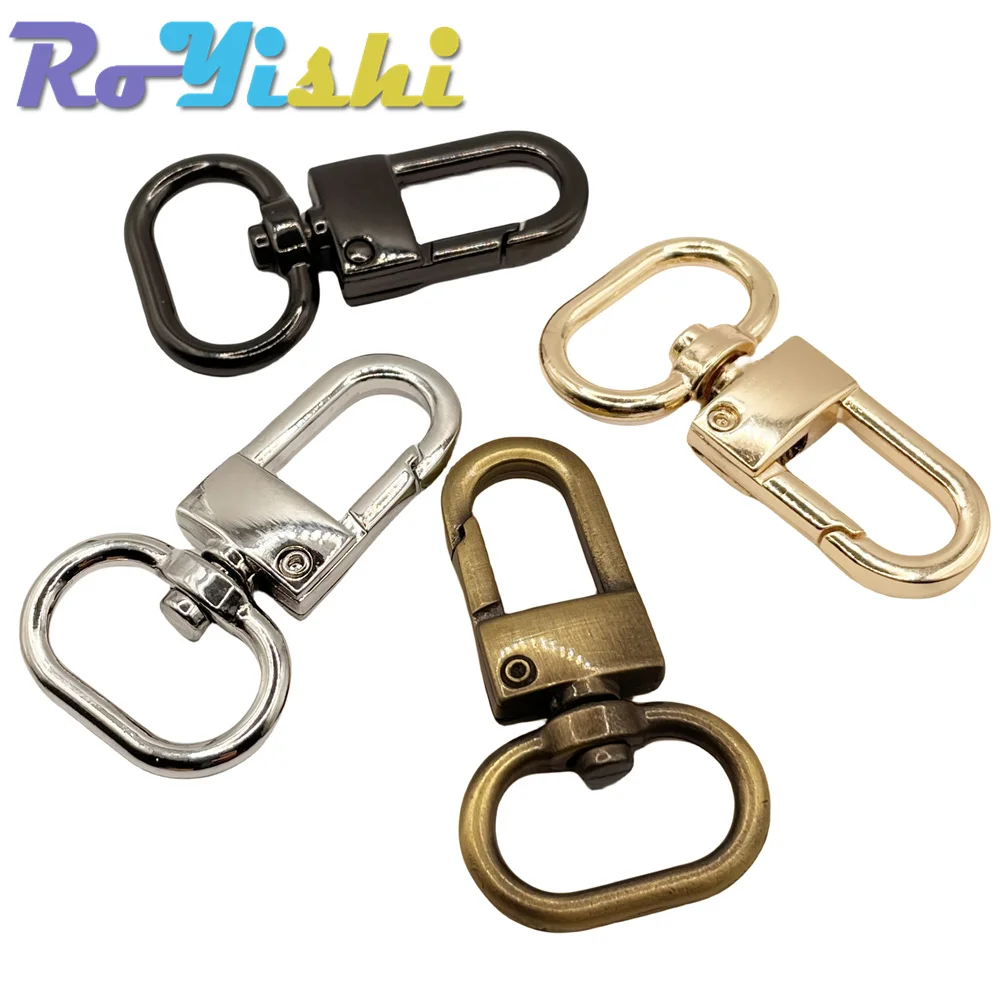 Hebillas de correa de Metal para cinturón, gancho de resorte giratorio, broche de langosta, Clips de perro para monedero, bolso Artesanal de cuero DIY, 13-19mm, 5 unids/lote por paquete - imagen 5