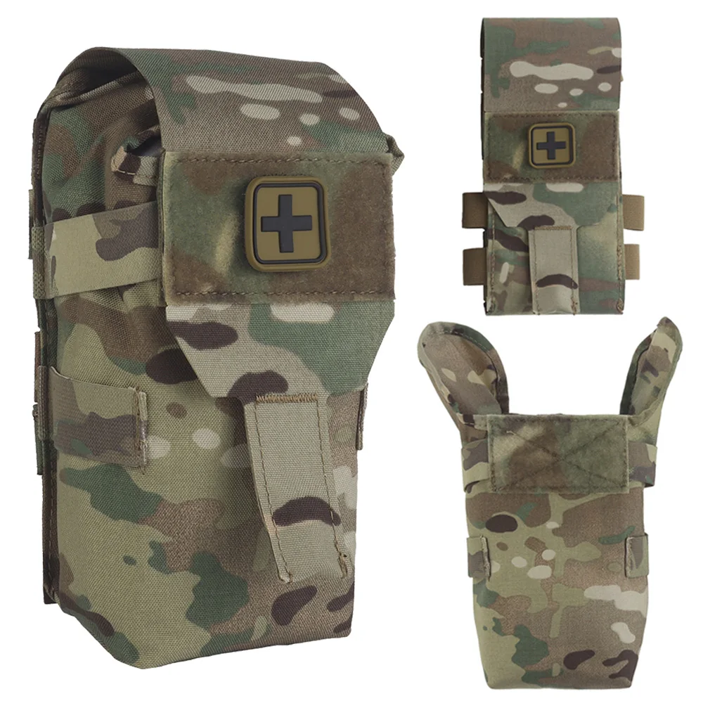 Kit táctico para traumatismos, juego de supervivencia de primeros auxilios para acampar al aire libre, caza, pesca, bolsa médica IFAK Molle, riñonera de extracción rápida