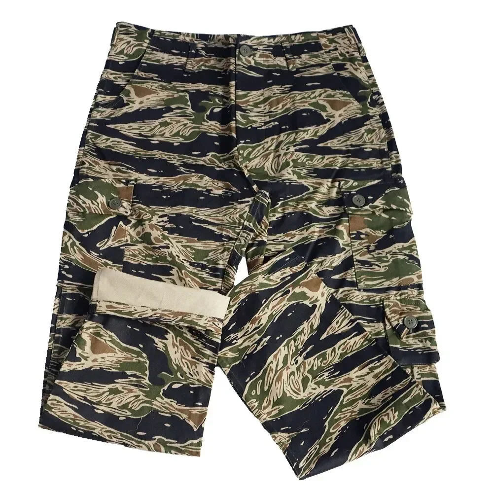 Pantalones de tigre de la guerra de Vietnam de la Segunda Guerra Mundial, pantalones de camuflaje, ropa de trabajo táctica TCU para exteriores, pantalones de entrenamiento a rayas de tigre