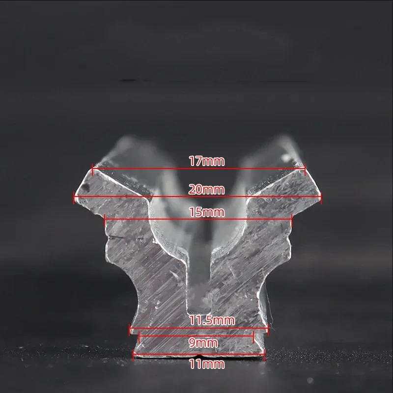 Base de puntería de Metal con espaciado de orificios de 6CM, ranura para tarjeta, Base de puntería láser de doble propósito, accesorios de tirachinas telescópicos de varilla larga para exteriores - imagen 3