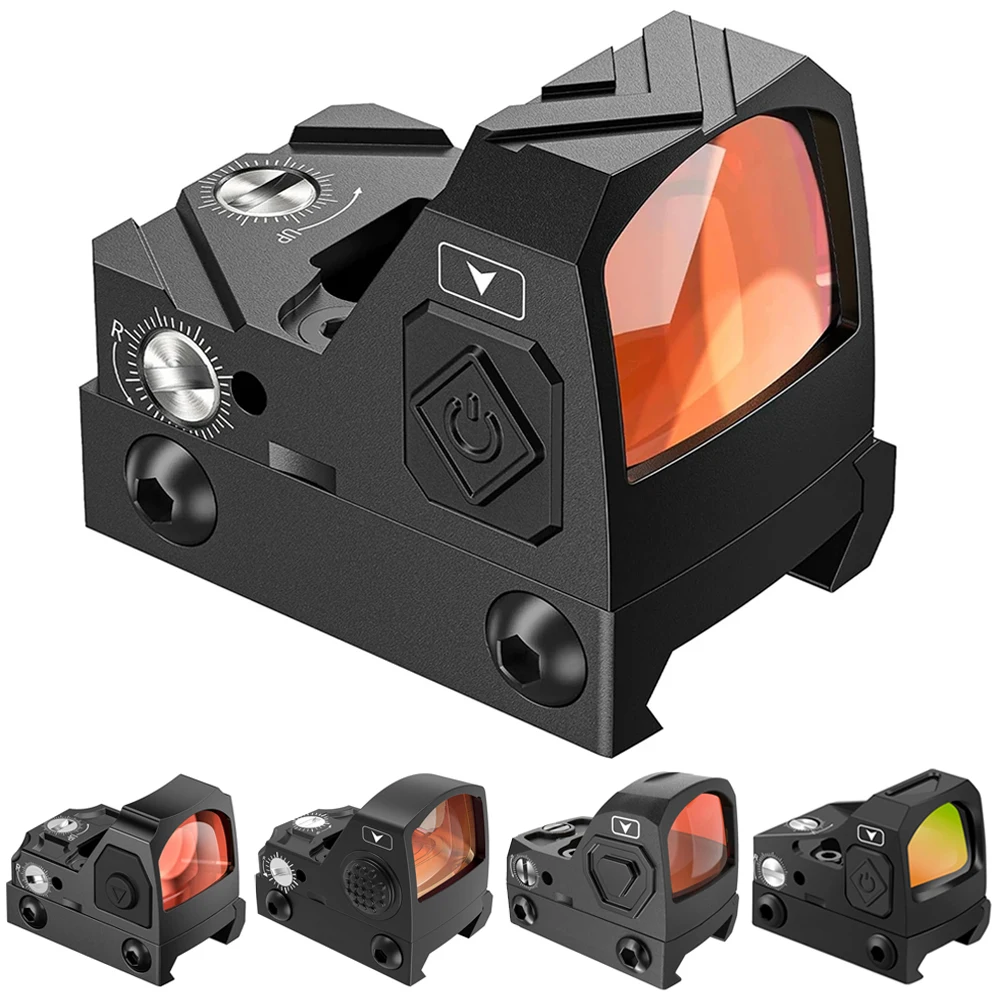 Mira de punto rojo MOA, mira óptica de punto rojo despierta por movimiento, mira réflex con 12 ajustes de brillo para rieles Picatinny de 20mm